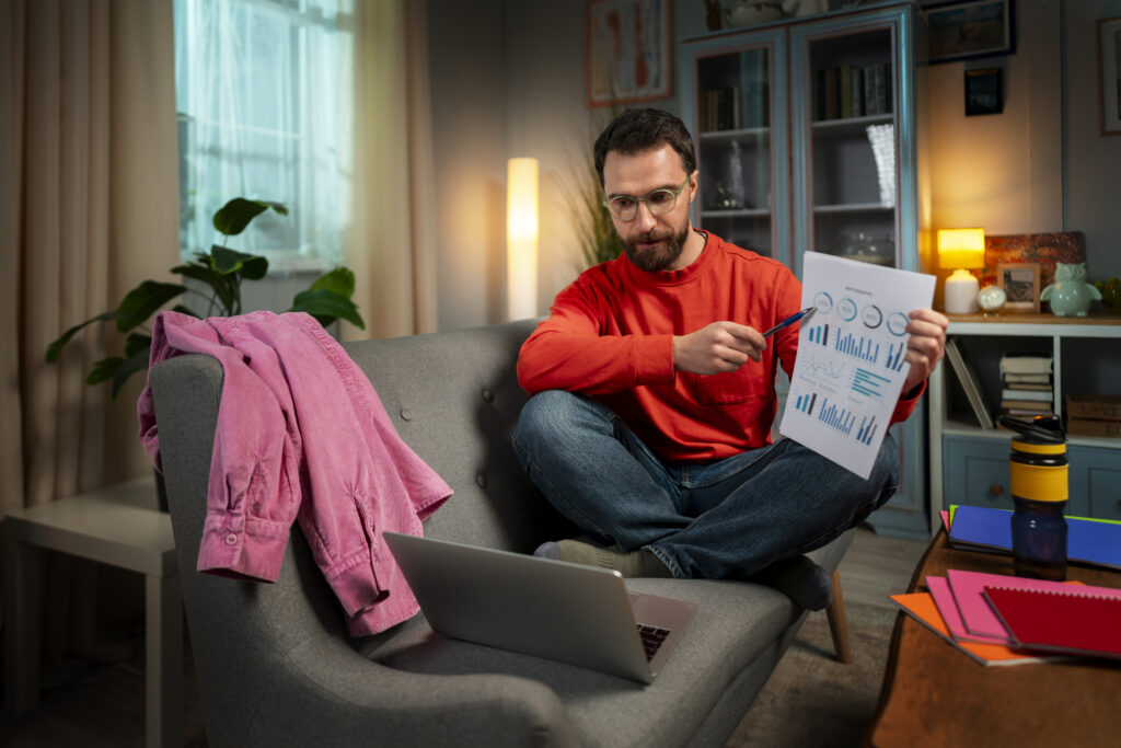 person talking video call